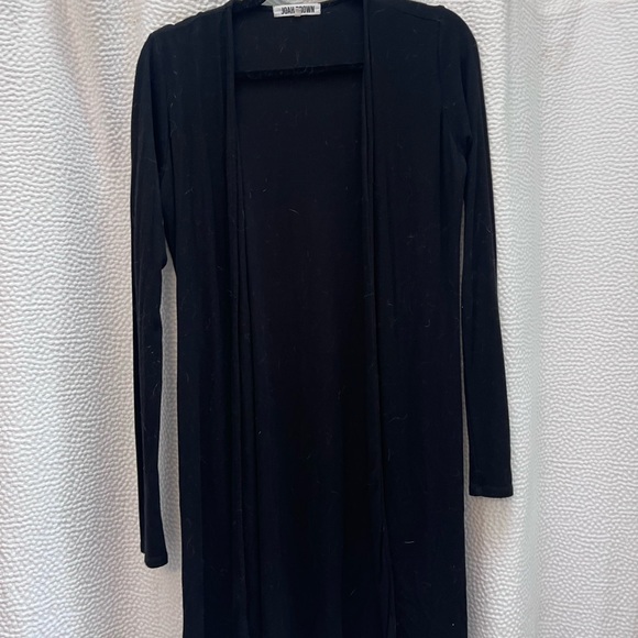 JOAH BROWN SMALL BLACK LONG CARIDGAN AND TAUPE DRESS A NEW DAY - Picture 6 of 8